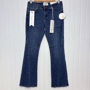 GOGO Women's Classic Blue Boot Cut Jeans 7/28